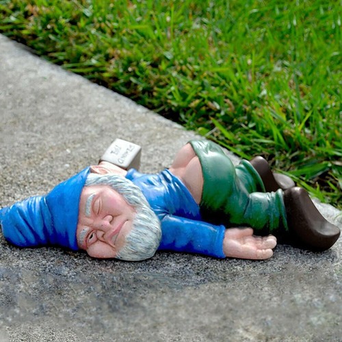 Funny drunk dwarf garden - drunk,