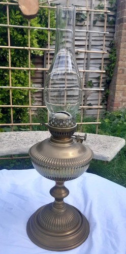 Vintage brass oil lamp - vintage,