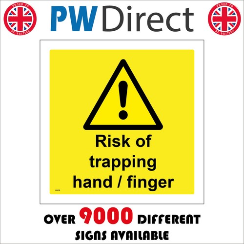 Sign risk trapping hand - sign,