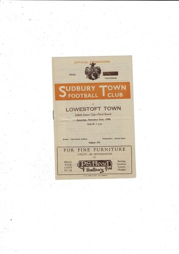 1947 sudbury town v - 1947/48,