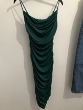 Oh Polly Ruched Green Dress Size 10 Brand New Never Worn