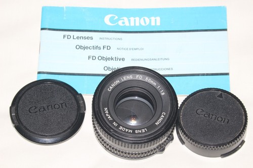 Canon 50mm prime lens - fd, f1.8