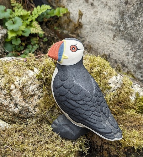 Pottery puffin highbank - pottery,