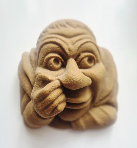Vintage stone monk - , gargoyle