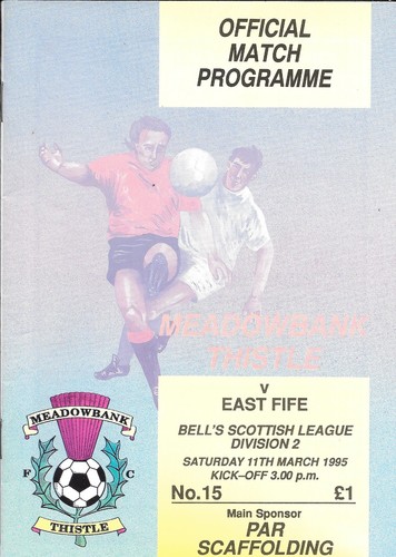 Meadowbank thistle east fife - meadowbank, v