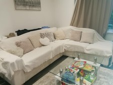 Beige Nabru 4-seat Corner Sofa plus Chaise with storage, Superb Condition