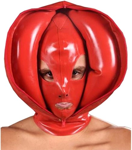Latex gummi hood rubber mask - hood,