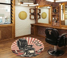 3D Vintage Chair NA2464 Barber Shop Game Rug Mat Elegant Photo Carpet Mat Romy