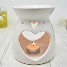 Large Oil Burner Ceramic Heart