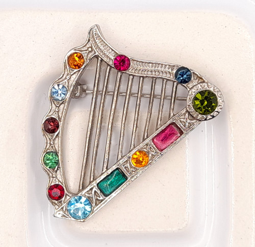 Irish harp brooch vintage - vintage, sol