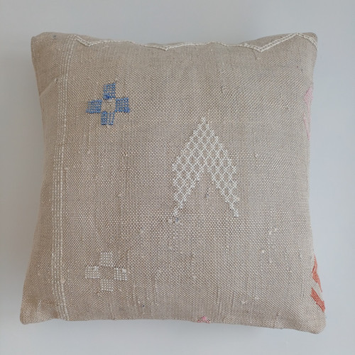 Moroccan cactus silk cushion - moroccan,