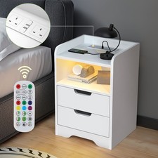 Bedside Tables White High