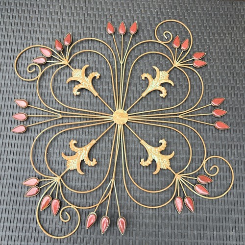 Vintage metal wall art - vintage, green
