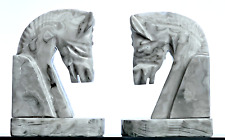 Pair of Grey Hand Carved