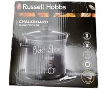 Russell Hobbs Chalk board Slow Cooker 3.5L 4 Portion 24180 Keep Warm Black