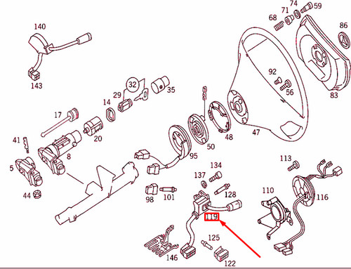 R129 steering wheel turn - mb,