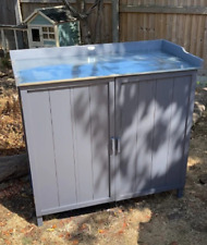 Potting Bench Table Outdoor Patio Cabinet Wooden Garden Planting Work Tool Shed