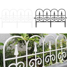 4x Plastic Picket Fencing Garden Edging Flexible Path Lawn Grass Border Panel