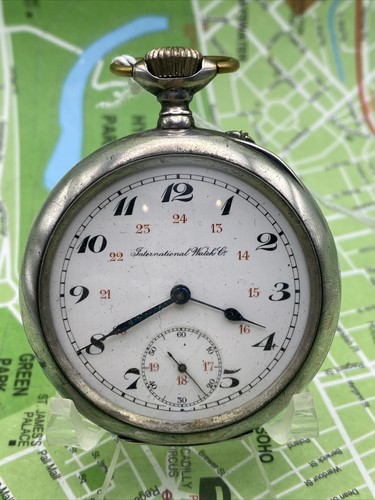 Silver iwc pocket watch - silver,