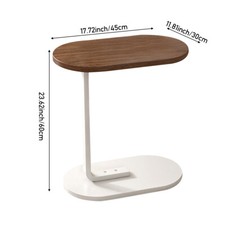 C Shaped End Table Narrow Side