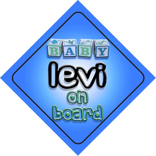 Baby levi board car sign - board,