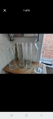 Tall glass vases bundle - vases,