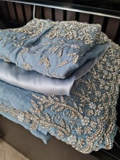 Heavy Baby Blue Saree With