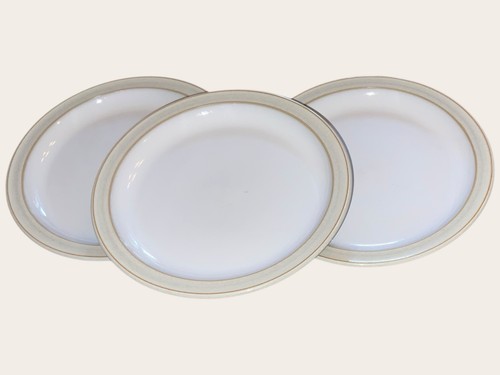 Denby linen side tea plates - linen,