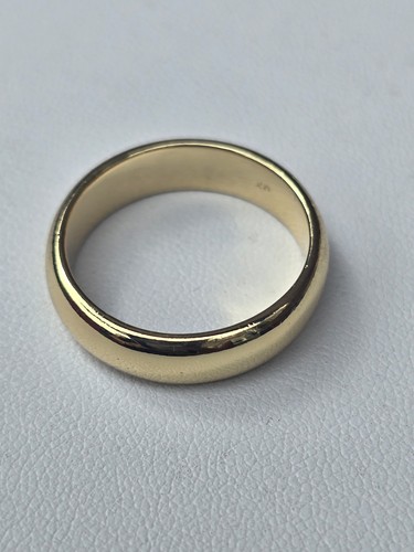 Gold plated solid 6mm - solid, wedding