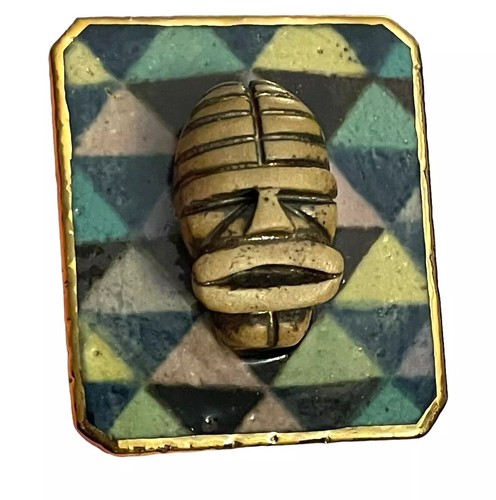 African mask pin art - mask, 3d
