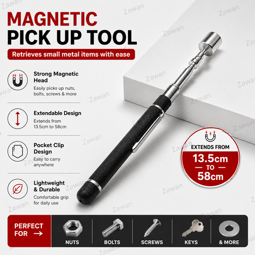 Extendable magnetic pick - extendable, up