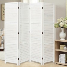White 4Panel Wood Slat Room
