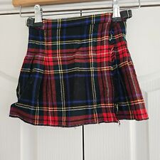 Scottish Highland Vintage Kids Tartan Kilt Skirt Age 2-3 yrs Waist 20" 10L Check
