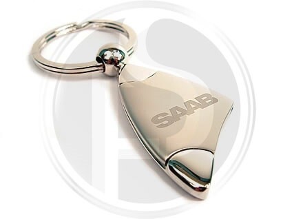 Saab metal chrome key - chrome, ring