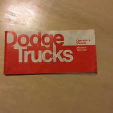 1975 DODGE TRUCK OWNERS MANUAL