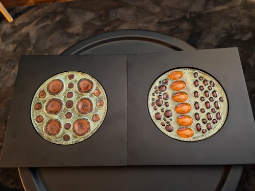 Pair kiln fired - kiln, handmade
