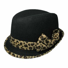 Mens Womens UK Seller New High Quality Leopard Print Trilby Hat 39284-8