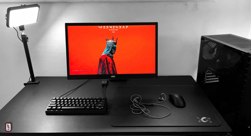 Whole gaming setup with - , pc
