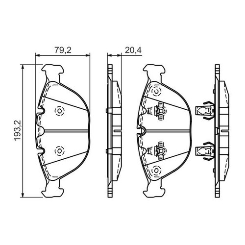 Brake pads set for - for, e53