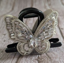 Butler & Wilson Butterfly Hair Claw Clip – Crystal Embellished, NEW