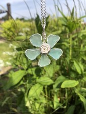 Genuine Irish Sea glass Jewellery Pendant+Necklace Silver Plated, Unique Gift