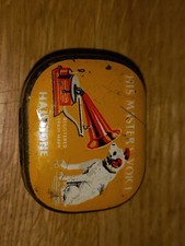 Gramaphone Needles And Tin Featuring  Nipper The Dog. Beautiful Patina. Vintage