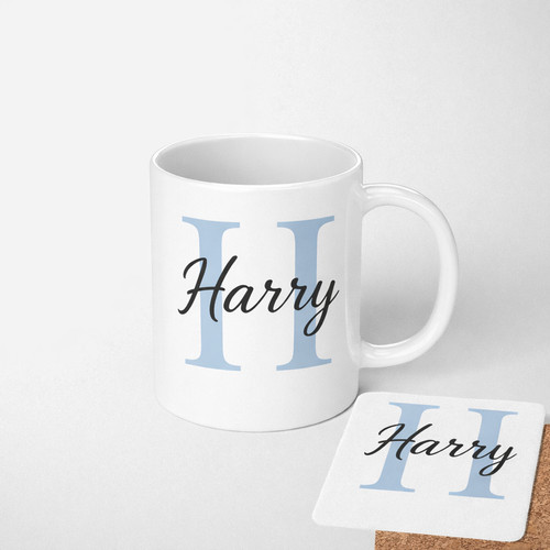Personalised initial cute mug - personalised,