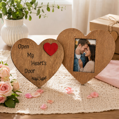 Heart shaped wooden 4x6 - wooden,