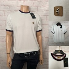 Gabicci Vintage "PERRY Short Sleeve T-Shirt, White, Medium, BNWT