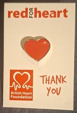 Charity pin badge Heart
