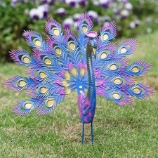 Peacock Statue Garden Decor Metal Peacock Yard Art Lawn Decor Outdoor`sculpture.