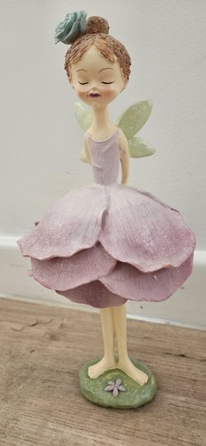 Pink fairy figurine resin - pink,
