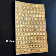 3Sheet Alphabet Letters Number Metal Sticker DIY Nail Art Decal Scrapbooking DIY