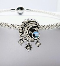 Moon Star Charm Bead Moonstone